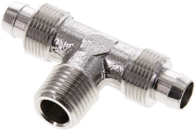 T-Gewindestück R 1/4"-10x8mm, 1.4404 ohne Muttern