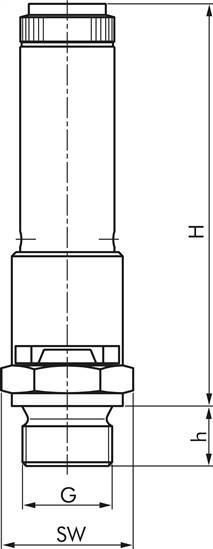 TÜV-Sicherheitsventil G 1/2" (DN8), 11,50 bar, Messing
