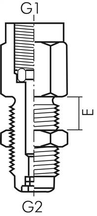 Manometeranschluss M 16x2 (AG) - G 1/4", Stahl verzinkt