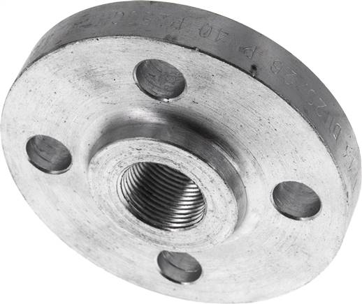 Gewindeflansch DN20-PN40 (DIN/EN), Rp 3/4", DIN 2567 & EN 1092-1 (Typ 13), Stahl