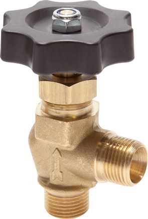 Kugel-Absperrventil, Messing,Winkel 90°, G 1/8", PN 40