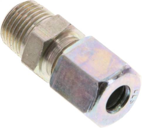 Gerade Schneidringverschr. R 1/8"-5 LL (M10x1), Stahl verzinkt