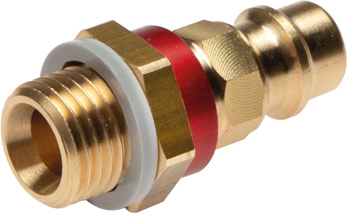 Kupplungsstecker (NW7,2) G 1/4"(AG), braun, Dreieck 12,5 mm