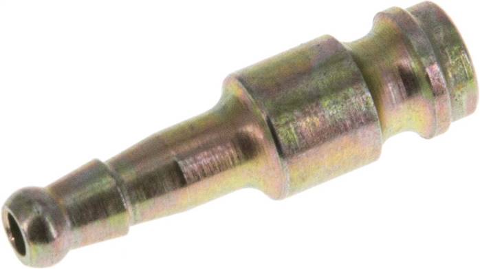 Kupplungsstecker (NW5) 4mm Schlauch, Stahl verzinkt