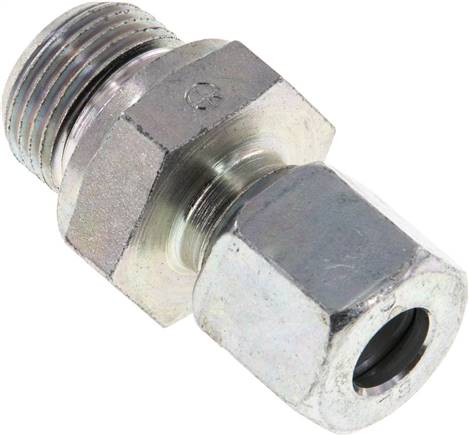 Gerade Schneidringverschr. G 3/8"-8 L (M14x1,5), Stahl verzinkt, Dichtung FKM