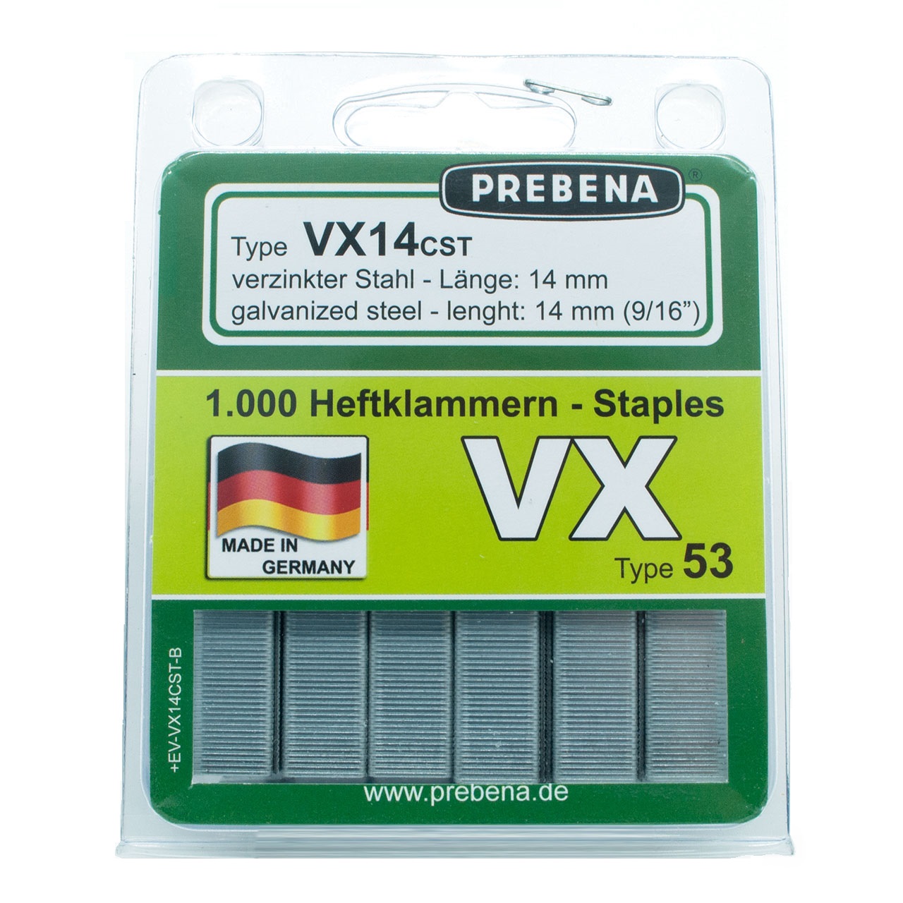 Prebena Heftklammern VX14CST-B
