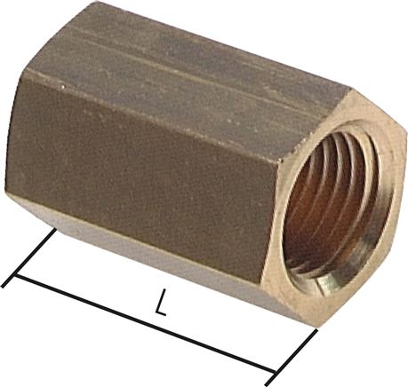 Muffe G 1/8"-G 1/8", Messing