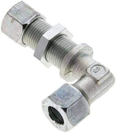 Winkel-Schott-Schneidringverschr. 12 L (M18x1,5), Stahl verzinkt
