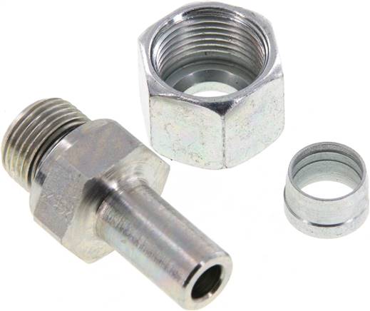 Einstellb. Schneidringverschr. G 3/8"-12 S, Stahl verzinkt