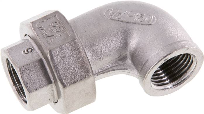 Winkel-Verschraubung konisch dichtend Rp 1/2" (IG), Edelstahl