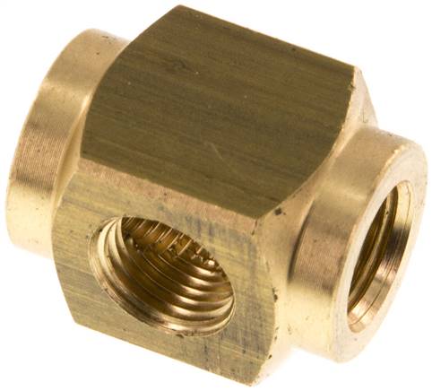 Kreuz-Verteiler 4 x G 1/8",Messing