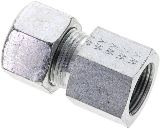 Aufschraub-Schneidringverschr. M 22x1,5-16 S (M24x1,5), Stahl verzinkt