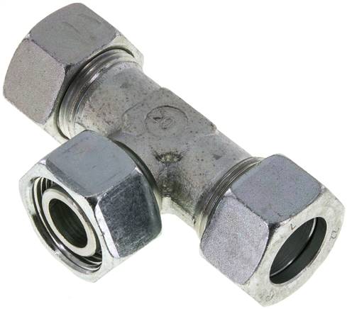 Einstellb. T-Schneidringverschraubung 22 L (M30x2), Stahl verzinkt