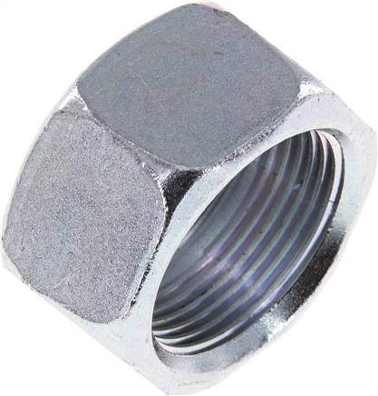 Überwurfmutter DN16, M 26 x 1,5, Bohrung 20,0mm, Stahl verzinkt