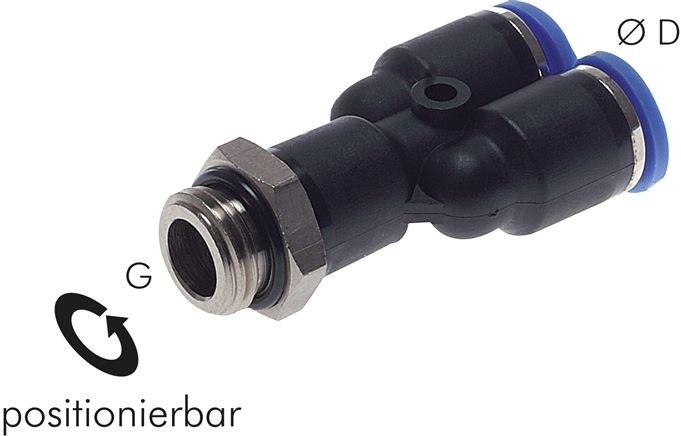 Y-Steckanschluss G 1/4"-6mm, IQS-Standard