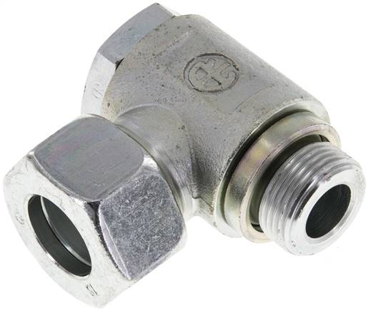 Winkel-Schwenkverschraubung M 22x1,5-18 L (M26x1,5), Stahl verzinkt