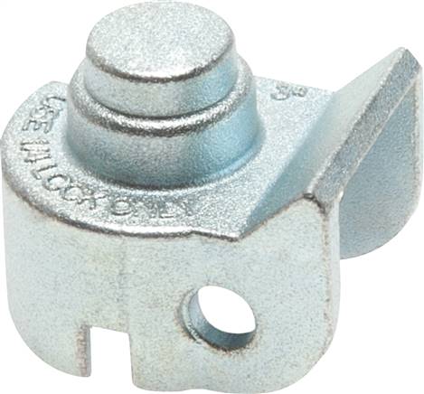 Kombigriff Größe 3, Schlossadapter zum Abschließen der Flachstahlgriffe, 6 mm Bo