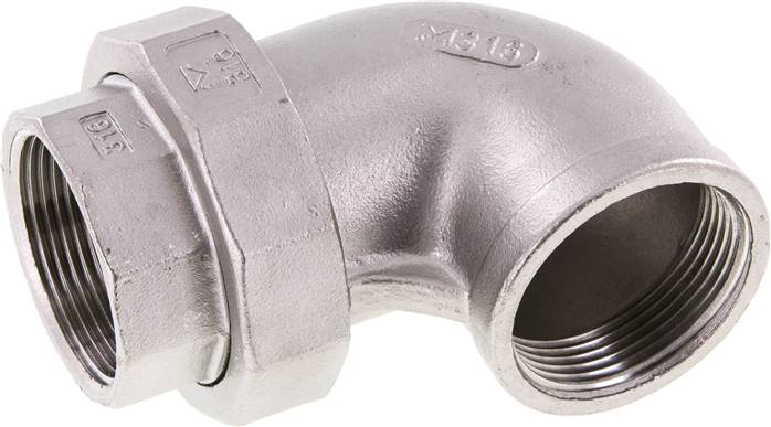 Winkel-Verschraubung konisch dichtend Rp 1-1/2" (IG), Edelstahl