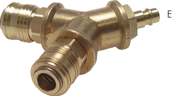 2-fach-Luftweiche mit Schnellkupplungen, Kuppl.-Stecker, 238