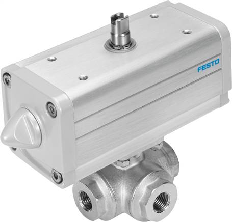 FESTO VZBA-3/8"-GGG-63-32L-F0304-V4V4T-PP30-R-90-C (1914786) Kugelhahn-Antriebseinheit