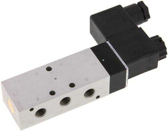 5/2-Wege Magnetventil, G 1/8", Luftfeder, 115 V AC, NW 6