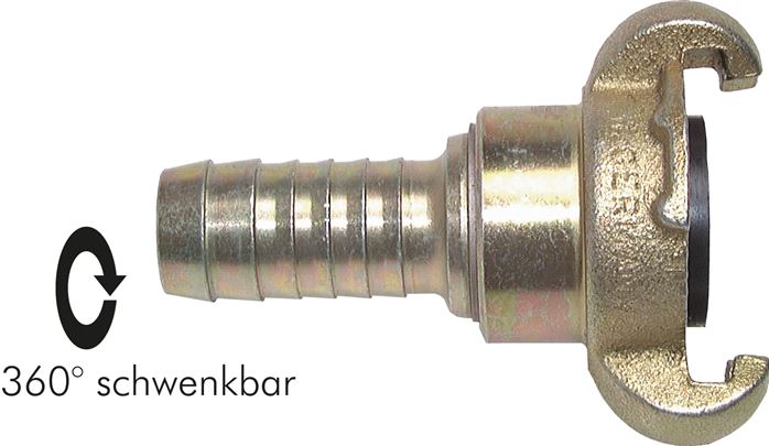 Kompressorkupplung 19 (3/4") mm Schlauch, drehbar