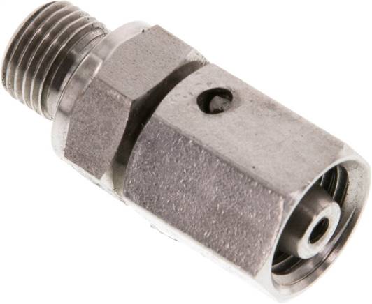 Einstellb. Schneidringverschr. G 1/8"-6 L, 1.4571, mit Dichtkegel und O-Ring
