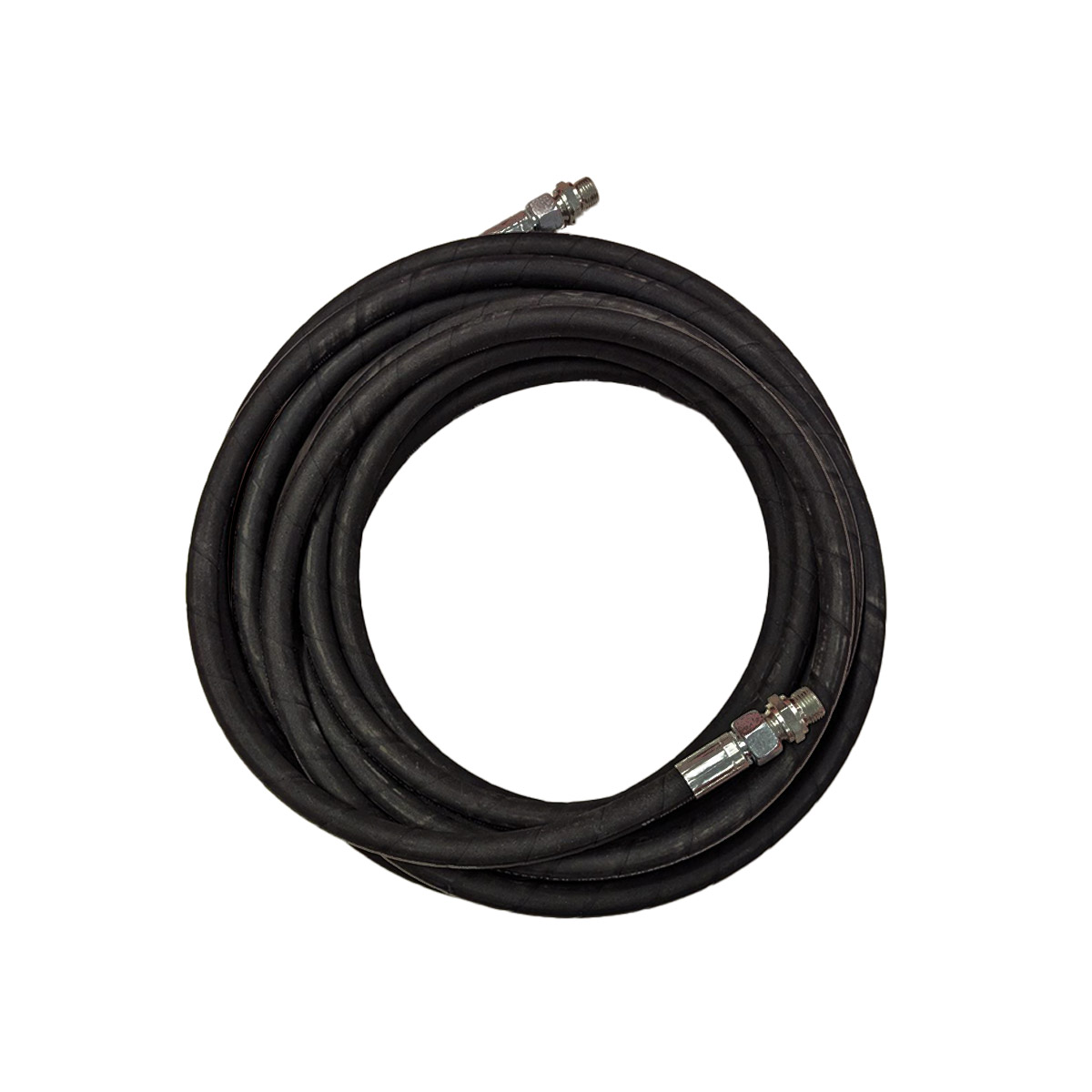 HD-Schlauch G 1/2 x 10.000 / 160 bar / geprickt für Druckluftanwendungen / Überwurf gepresst inkl. 2 x Stahl-Doppelnippel