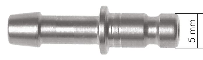 Kupplungsstecker (NW2,7) 3mm Schlauch, 1.4404