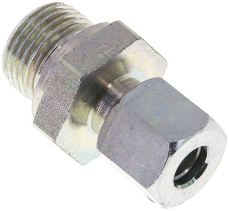 Gerade Schneidringverschr. M 18x1,5-8 L (M14x1,5), Stahl verzinkt