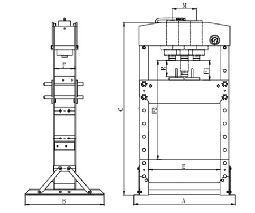 Rodcraft Werkstattpresse WP50P mit 50 t Druck