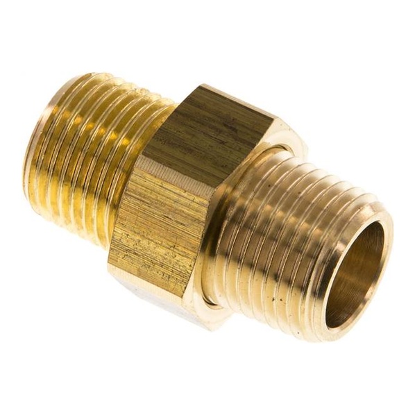 Nipplo doppio separabile R 1/2"-R 1/2", ottone