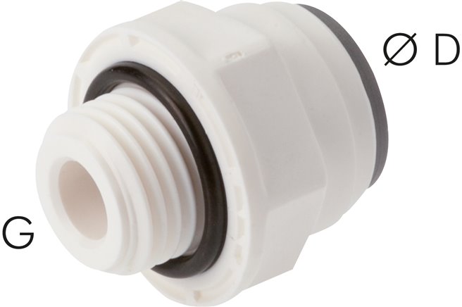 Gerader Steckanschluss G 1/4"-4mm, IQS-LE (EPDM-Dichtung)