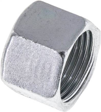 Überwurfmutter DN8, G 3/8", Bohrung 11,5mm, Stahl verz