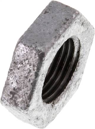 Gegenmutter Rp 1/2", Temperguss verzinkt