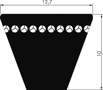 Schmalkeilriemen flankenoffen, formgezahnt XPA 12,7x10 (882mm)