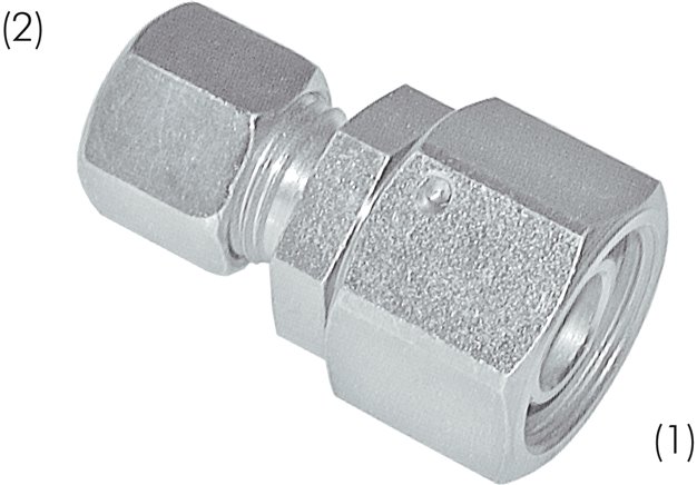 Reduziereinsatz 18 L-12 L (M18x1,5), Stahl verzinkt, mit Dichtkegel und O-Ring