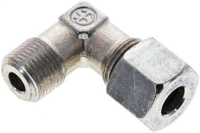 Winkel-Schneidringverschraub. NPT 3/8"-10 S (M18x1,5), Stahl verzinkt