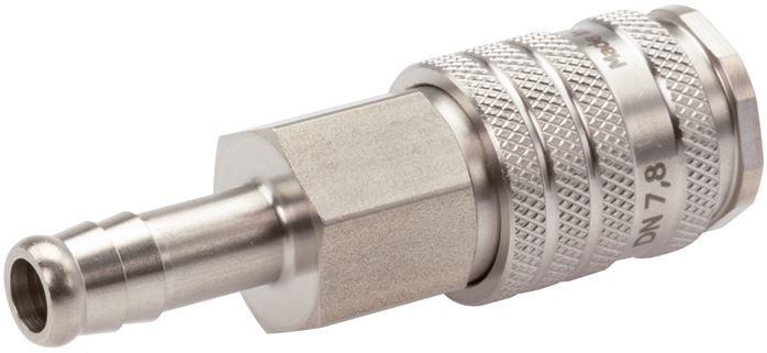 Schnellkupplung (NW7,2) 8 (5/16")mm Schlauch, Edelstahl, mit Kugelverriegelung