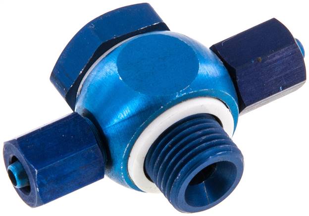 T-Verschraubung G 1/8"-4,3x3mm, Aluminium, Hohlschraube Typ TCK 183 AF