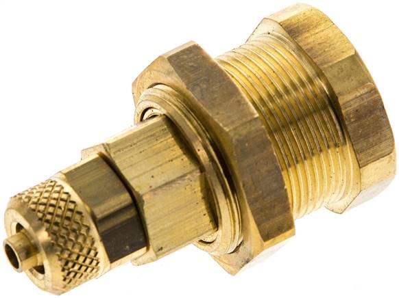 Abreiß- Schnellkupplung (NW5) 6x4mm Schlauch, Messing, für Stecker beidseitig absperrend