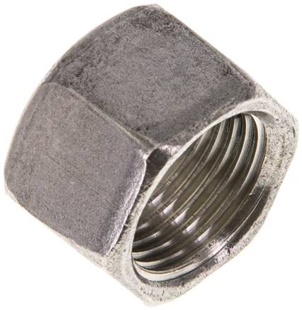 Überwurfmutter DN10, M 18 x 1,5, Bohrung 14,0mm, 1.4301