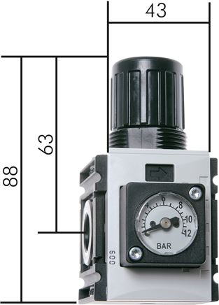 FUTURA Druckregler, G 1/4", 0,5 - 10bar, Baureihe 0