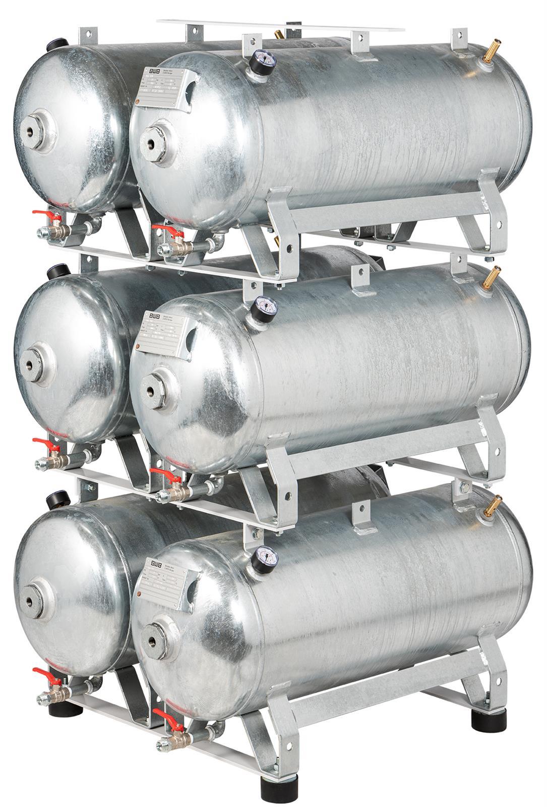 Druckluftbehälter 6x 90 lt, 10 bar, Stahl verzinkt, AD 2000 ,DF72816