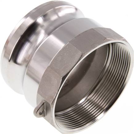 Kamlock-Stecker (A) Rp 3"(IG), Edelstahl (1.4408)