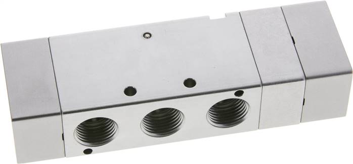 5/3-Wege Pneumatikventil, Mittelstellung entlüftet, G 1/2" (Pilot G 1/8")