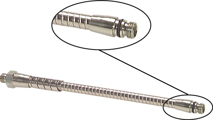 Metall-Kühlmittelschlauch 320mm, G 1/4" M 12 x 1