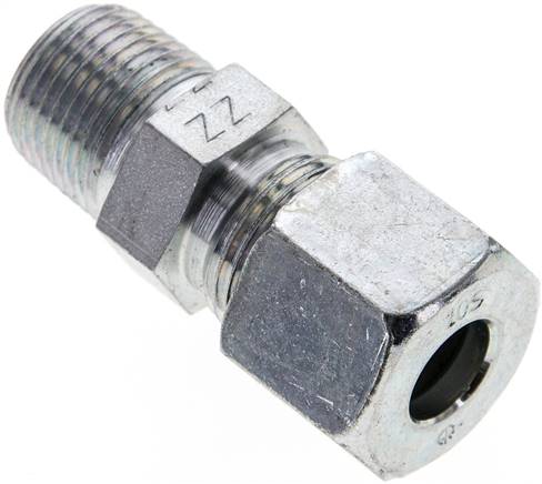 Gerade Schneidringverschr. NPT 3/8"-10 S (M18x1,5), Stahl verzinkt