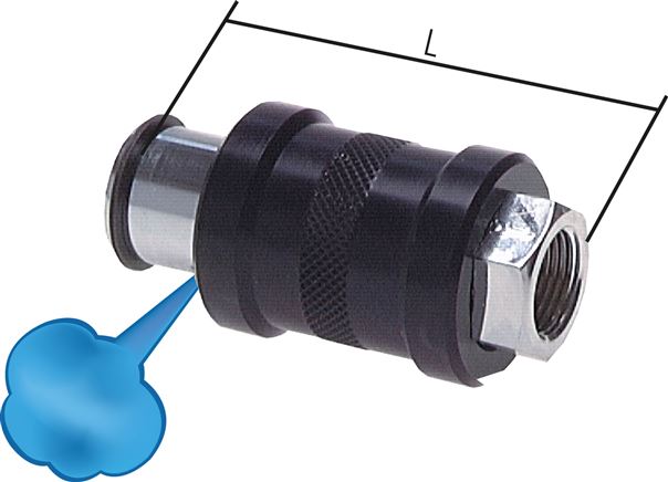 Hand-Schiebeventil G 1/4", Standard