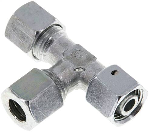 Einstellb. L-Schneidringverschraubung 10 L (M16x1,5), Stahl verzinkt, mit Dichtkegel und O-Ring
